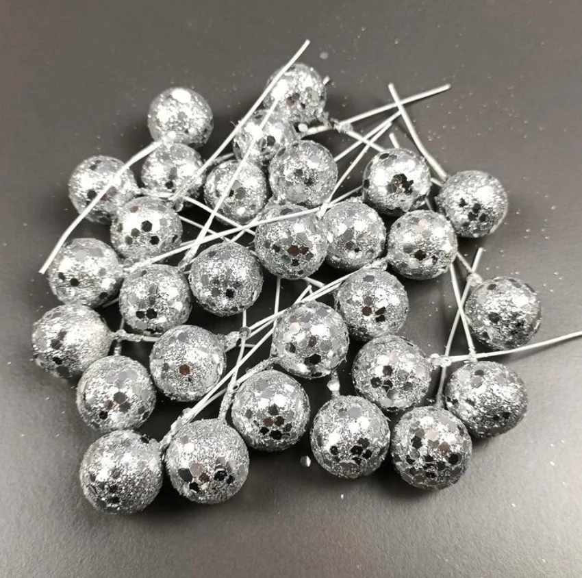 New cake decoration ball baking plug-in cake topper ins style wind ball new glitter foam ball insert card