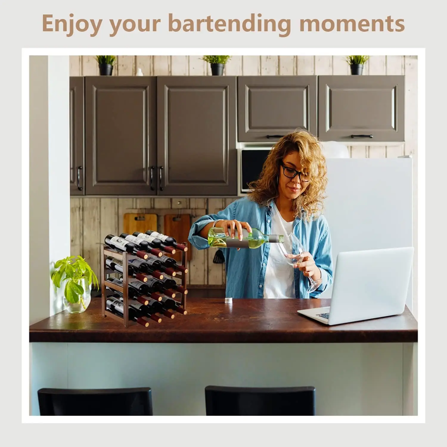 widely used wholesales bamboo wine rack hot selling wine bottle holder curved wooden and wooden storage rack