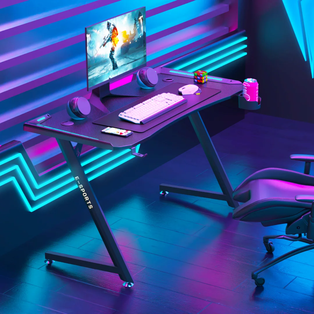 BEISIJIE NEW Computer Desk RGB Game Desk GOOD PRICE