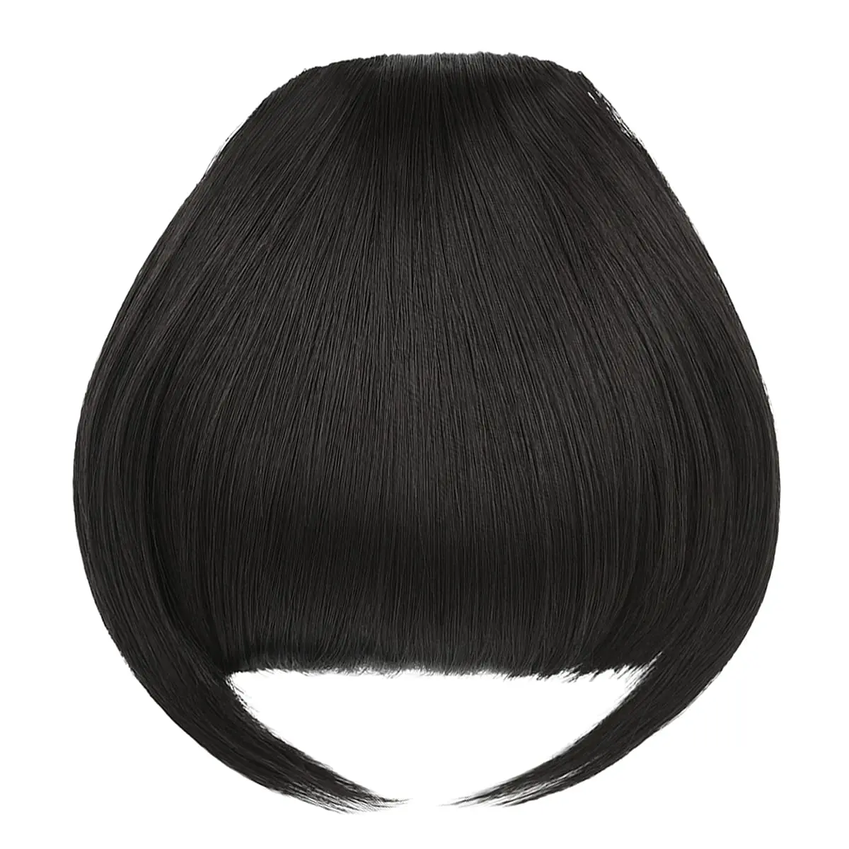Synthetic Fringe Wholesale Flat Bang with Temples Bangs Hair Clip in