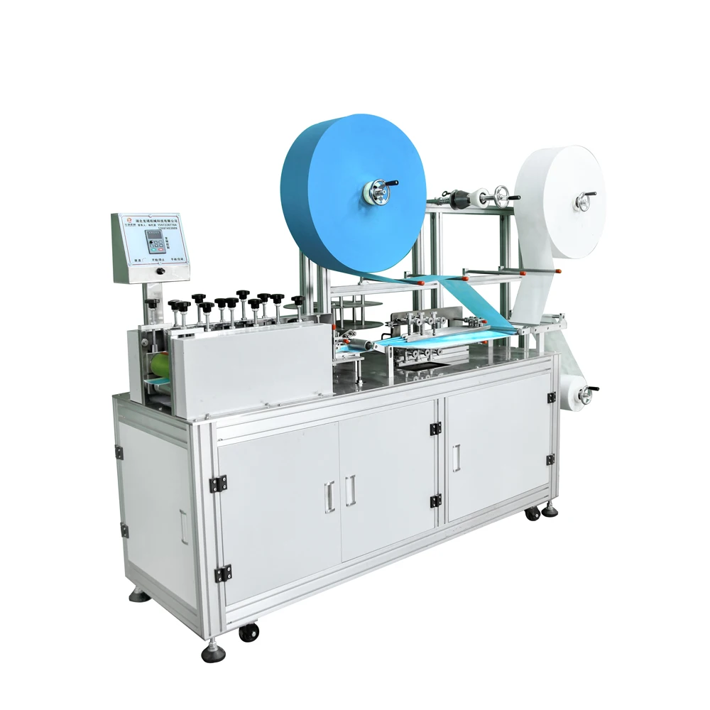 Fully automatic flat mask slicing making machine 3 ply disposable mask body making machine