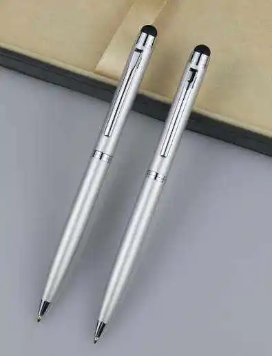 2023 Custom high quality Twistable white red metallic metal promotional and cheap price aluminum ballpoint ball pen