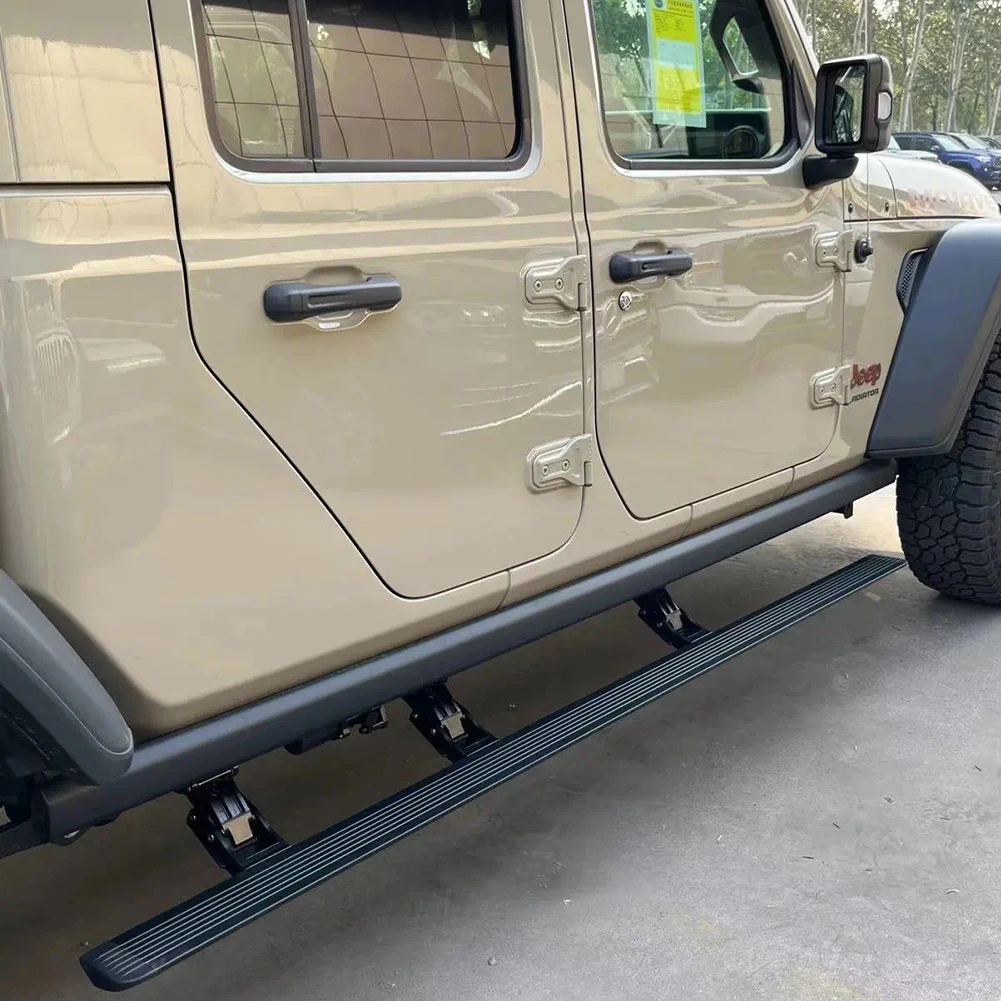 MASSAIT Автоматическая ножная ступенчатая электрическая скользящая педаль боковая ходовая доска 6 кронштейнов JEEP Wrangler 4 двери RUBICON