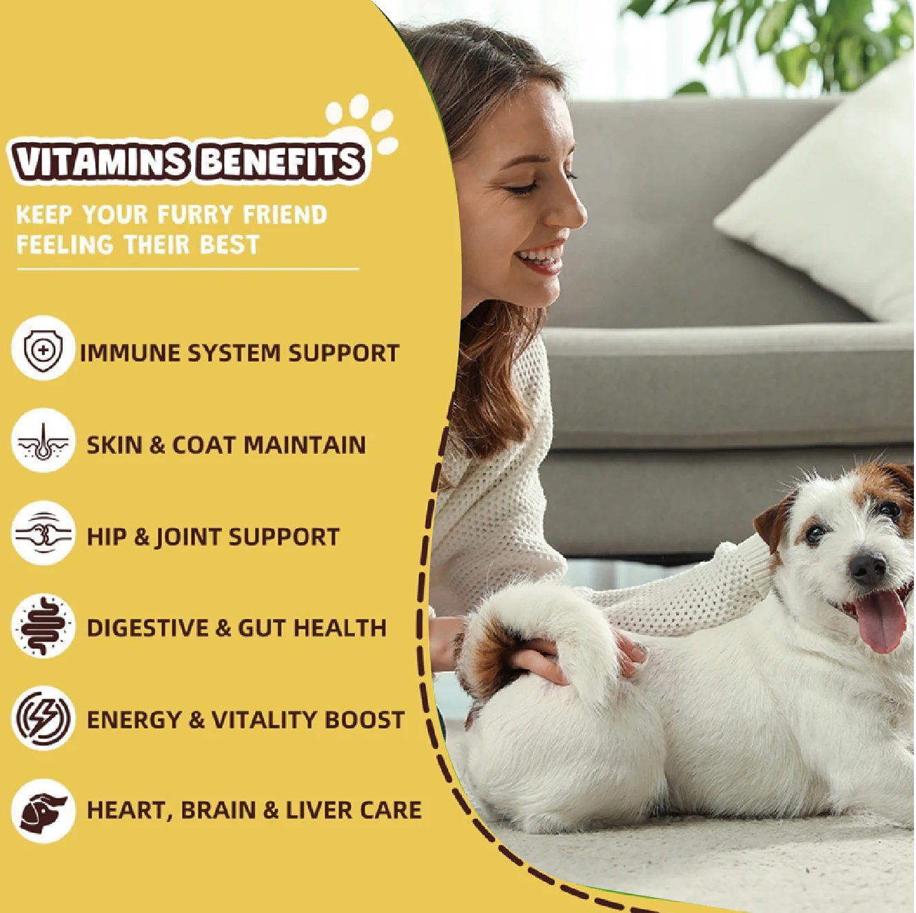 Multivitamin for Dogs Pet Multivitamin for Dogs Supports Natural Health Supplements Vitamins Probiotic Pet Multivitamin Granules