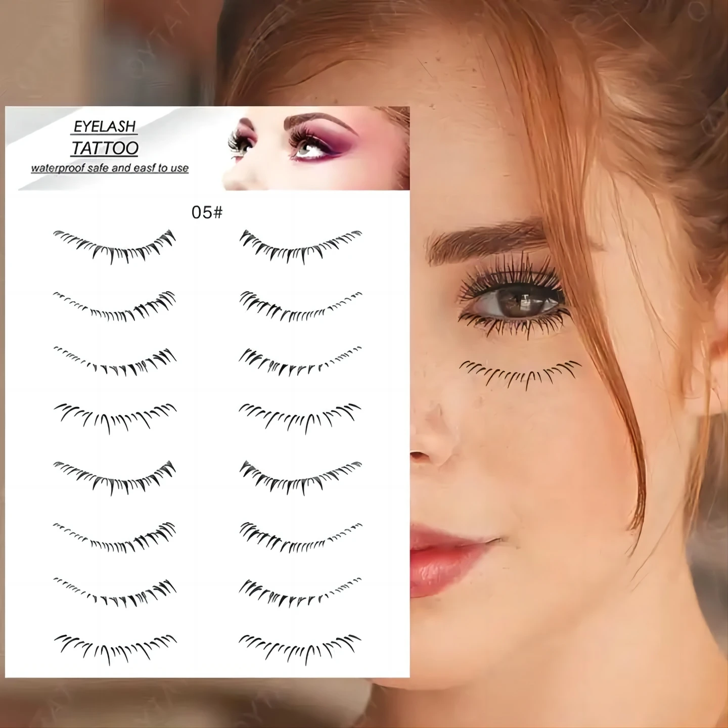 New Fashion Popular Waterproof Cosmetic Face Makeup Temporary Lower Eyelash Tattoo Sticker