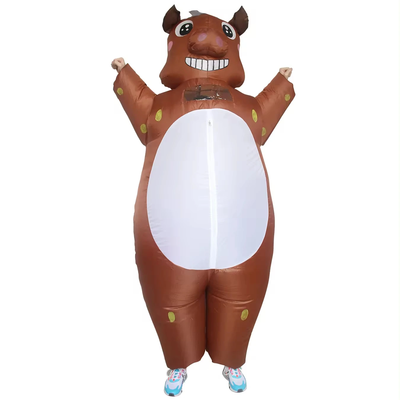 Halloween Scary Haunted House Standing Wild Boar Design Inflatable Costume For adults