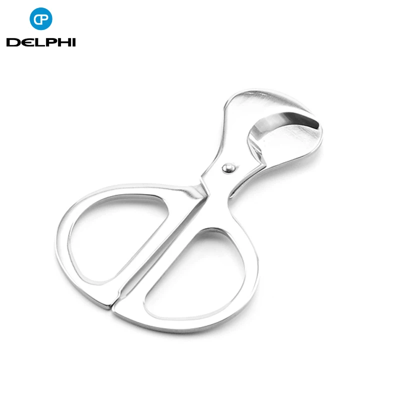 Best quality Creative Portable stainless steel silver white blade scissors cigar cutter Smoking tool