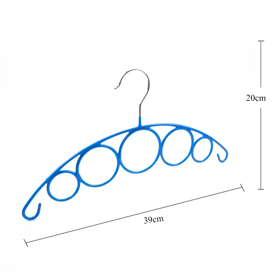 Wholesale New Style Multifunctional Anti-slip PVC Coated Tie and Scarf Metal Hanger With 5 Round
