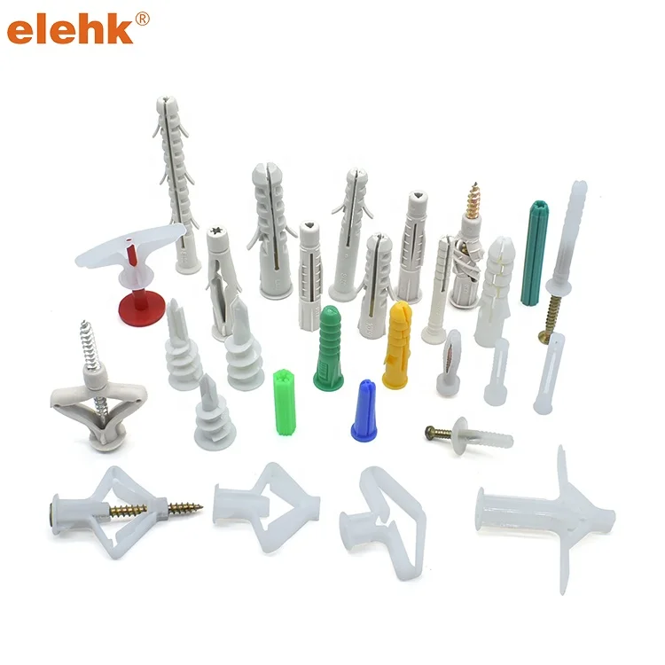 Elehk Conical Plastic Wall Anchors Use With 4 And 6 Screws 0.75 Inches Plastic Conical Anchor Nail In Anchor