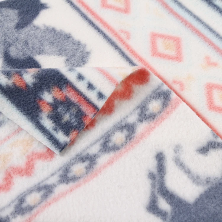 custom prints micro fleece 100 polyester cartoon knit printed polar fleece fabric