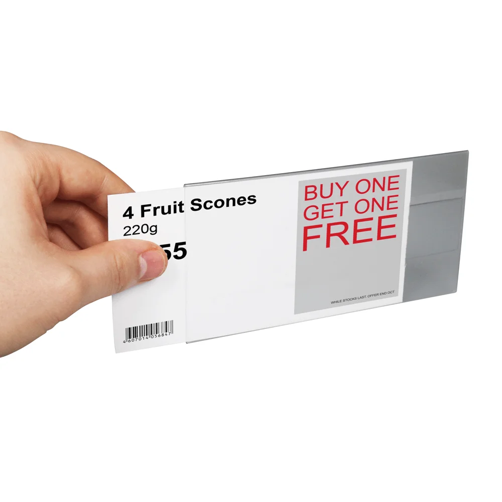 Supermarket Advertising PVC Shelf Display Wobbler Shelf Talker