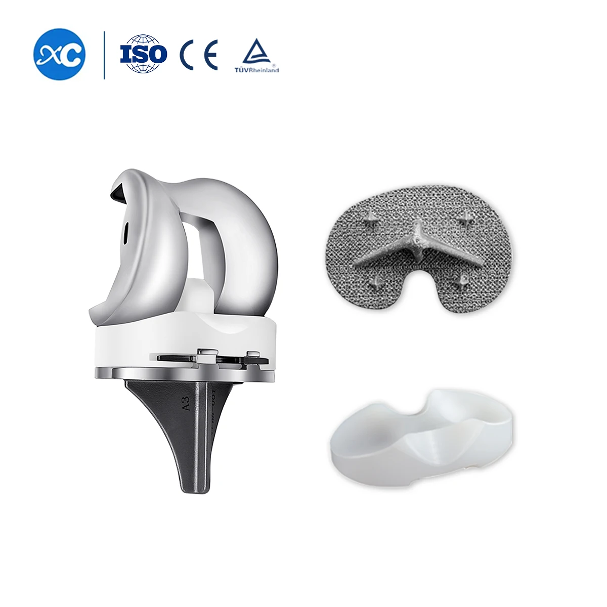 TKA/TKR Orthopedic Implants Multi-Size Customization The First Time Artificial Titanium Knee Replacement For Knee Joint