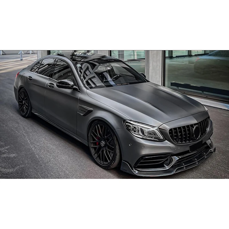 Front And Rear Bumper Centre Grille Modifications Body Kit For Mercedes-Benz C-Class W205 2019- Late To C63 Amg