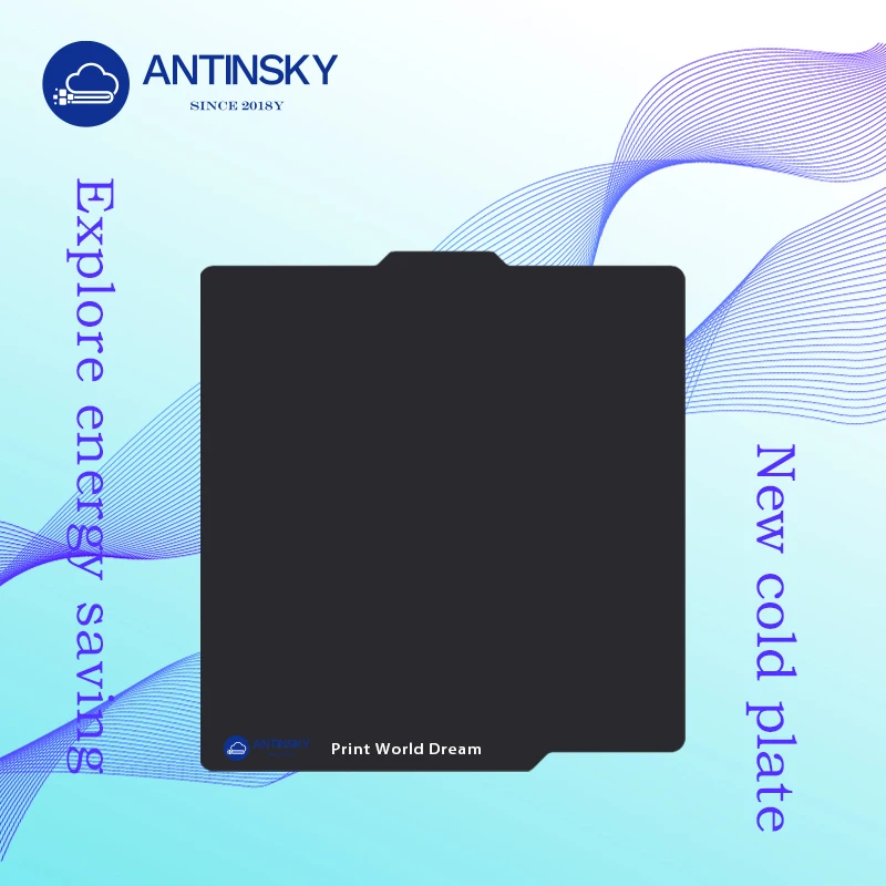 Antinsky For Bambu lab Cold Plate PEI 257*257mm/184*184mm Bed Texture Double Sided Spring Steel Low temperature For 3D Printer