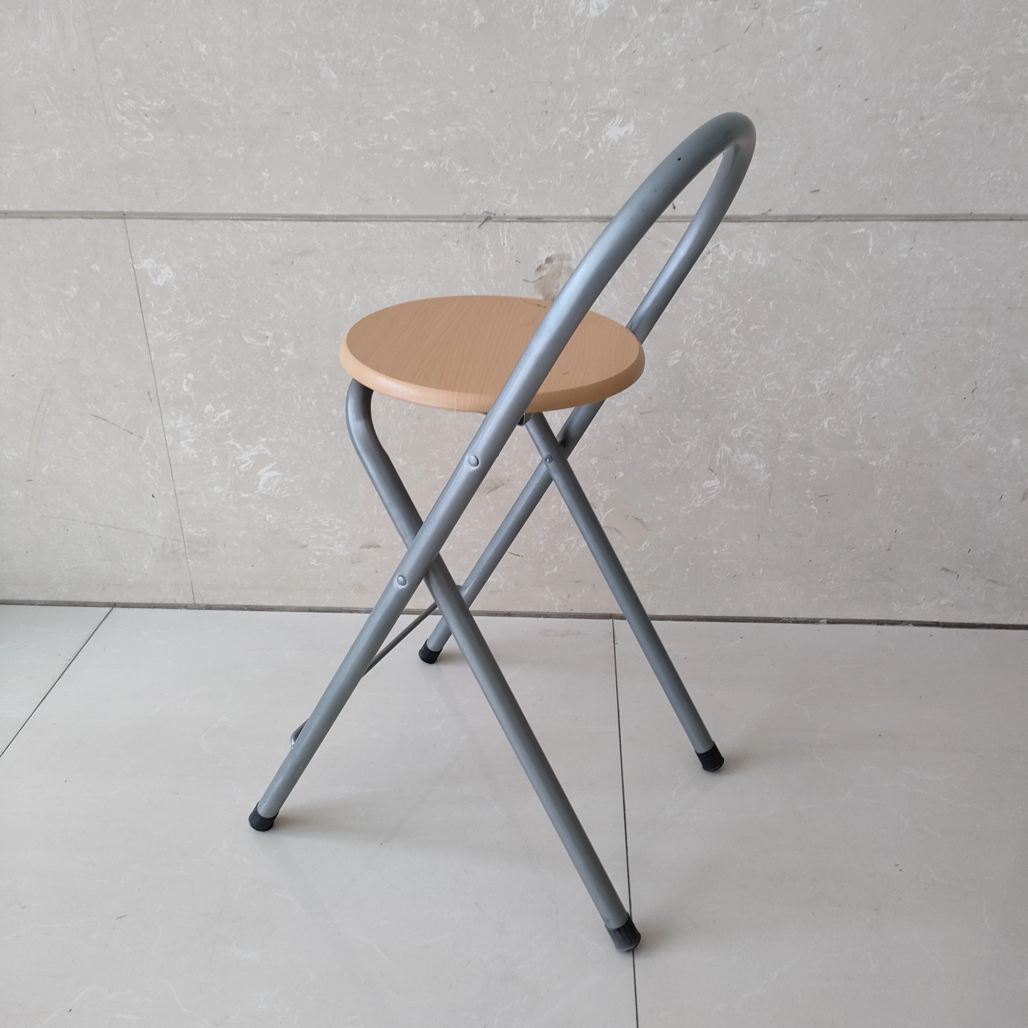 Custom MDF seat industrial for home kitchen room breakfast iron bar stool with backs Outdoor folding metal high bar chair