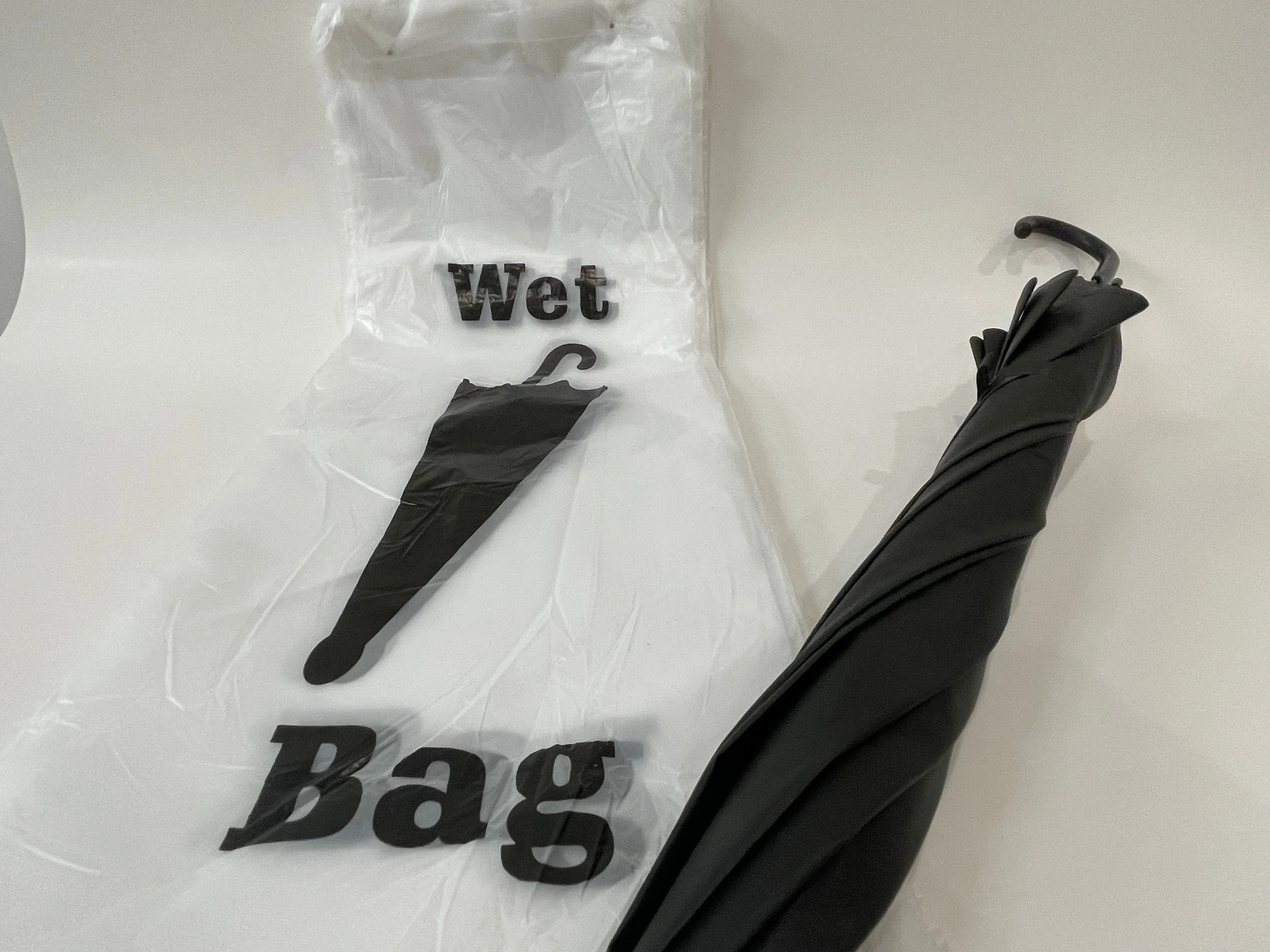 Custom Printed Eco Friendly Disposable Plastic Universal Fit Wet Umbrella Bag Wrapper