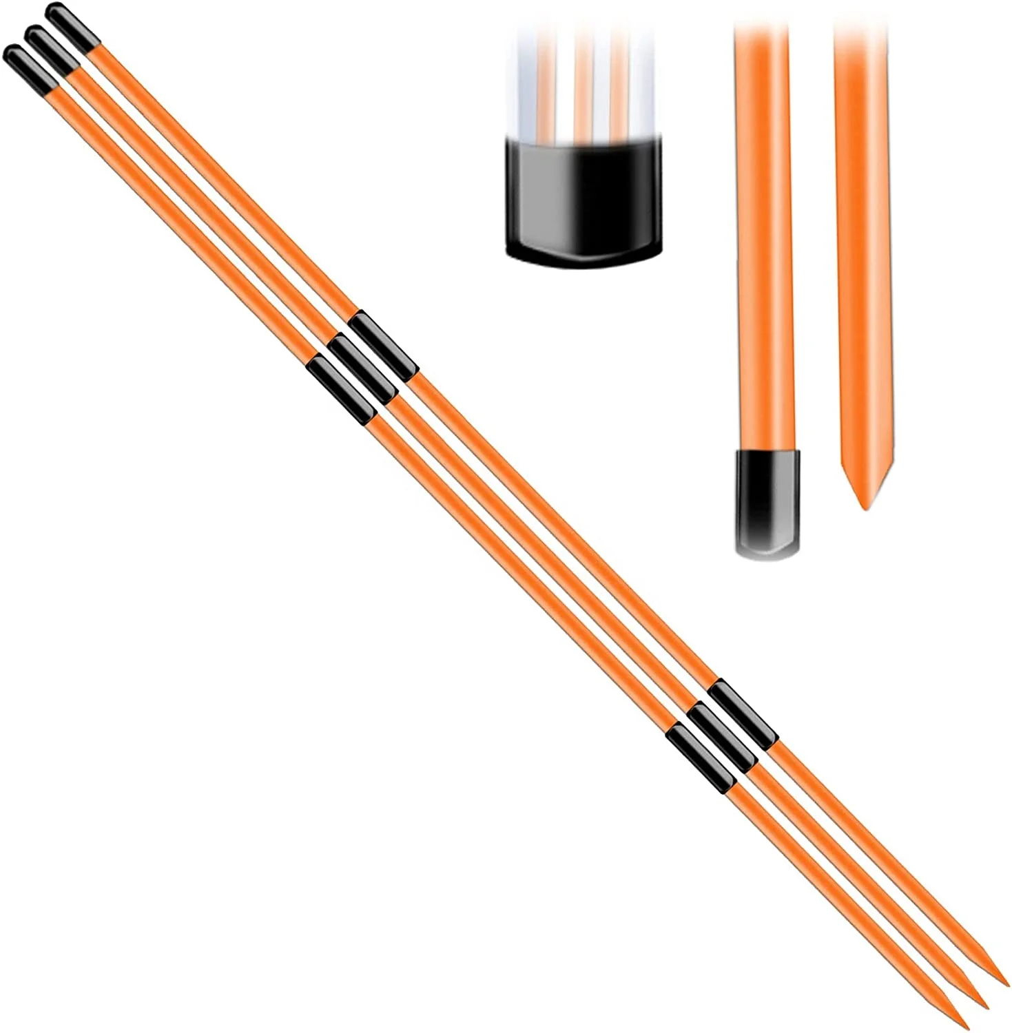 Factory Custom Golf Alignment Sticks Training Aid Foldable Rods 3 PCS Pack Pro Practice Aid for Aiming Putting