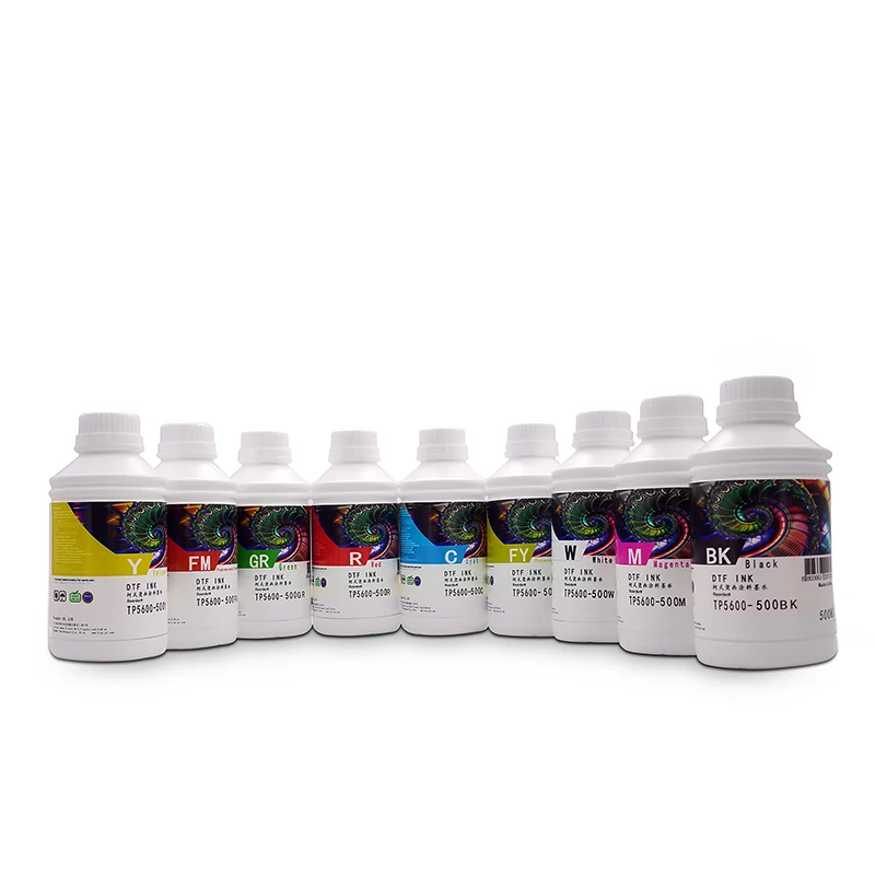 Чернила DTF для горячей краски чернила Epson I3200/DX5/7/4720/L1800/L800 500 мл/бутылка универсальная трансферная ПЭТ пленка тепловой пресс