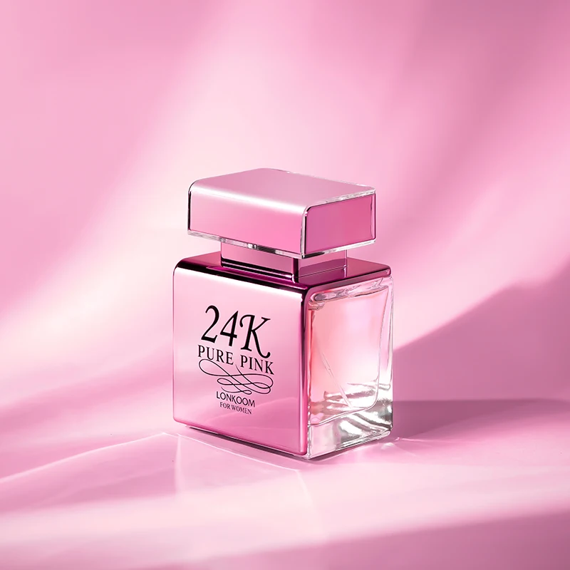 Wholesale 24K pure pink women perfume body spray 100ml LONKOOM original perfume eau de parfum
