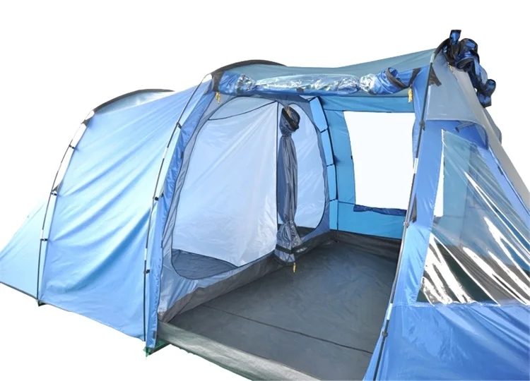 4 5 Person Large Tunnel Tent Camping Tent with 2 Bedrooms