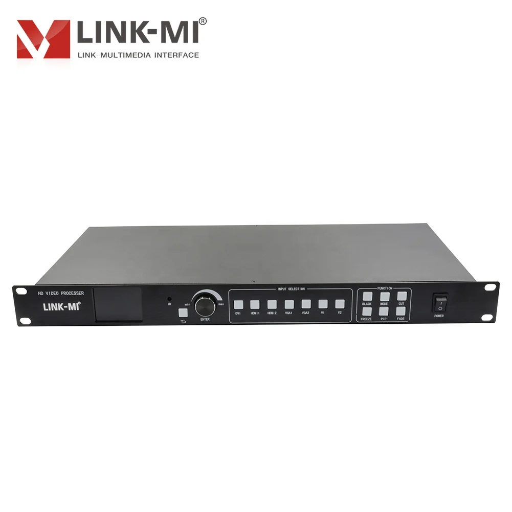LINK-MI DVI + HDMI VGA CVBS светодиодный видео процессор 7 вход 3 выход бесшовные передачи PIP замораживание изображения на одной пуговице черный экран