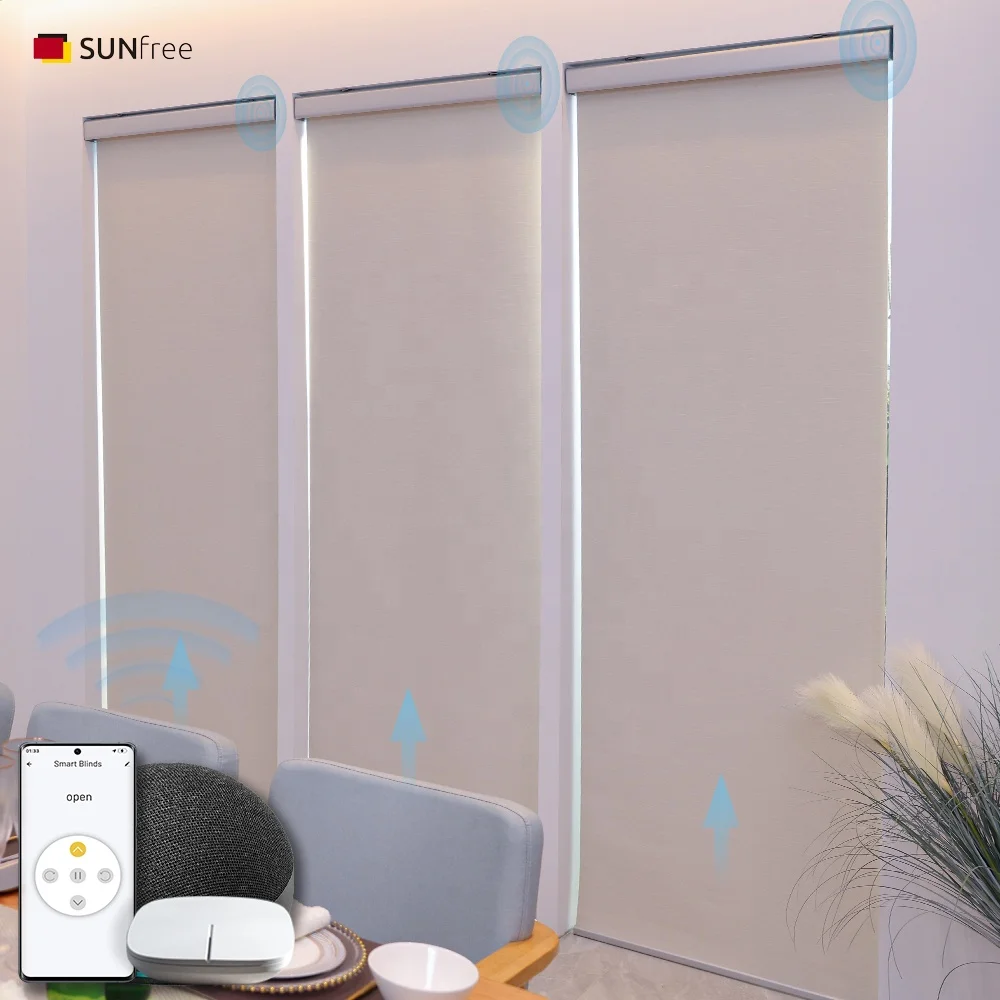 Smart Motorized Roller Blind Wifi App Control Automatic Roller Door Electric Blinds For Living Room Tenda A Rullo Motorizzata