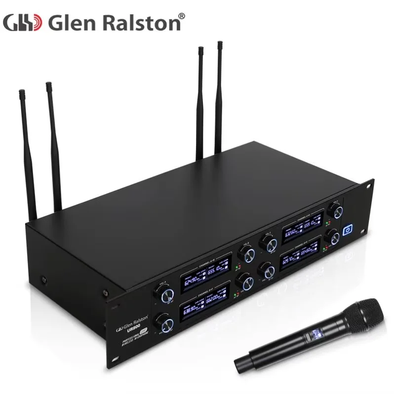 Glen Ralston Профессиональный UHF 8chs портативный Конференц-зал KTV беспроводной микрофон