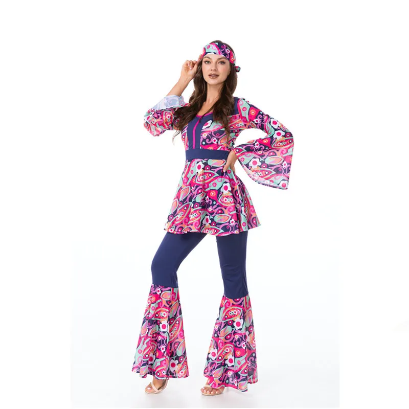 Halloween Arab Couples Retro 70s Pizzy Disco Costume Cosplay Costume