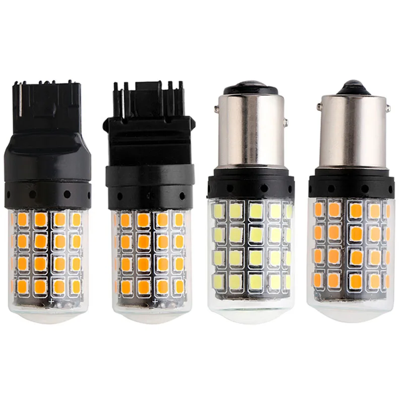 Qidewin canbus 1156 1157 7440 3156 54smd 3030 Светодиодная лампа 7443 3157 ba15s s25 лампы сигнала поворота Стоп-сигнал dc12v Свет для ЕКО