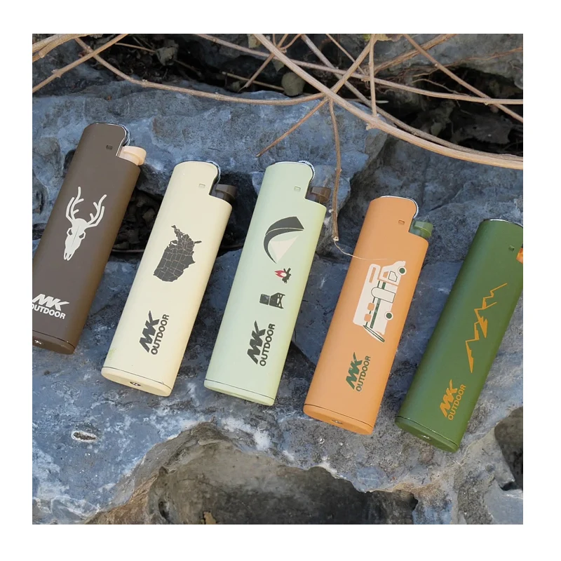 MK usb charging stainless oil lighter free sample fire metal lighter flint stone for fuel lighter