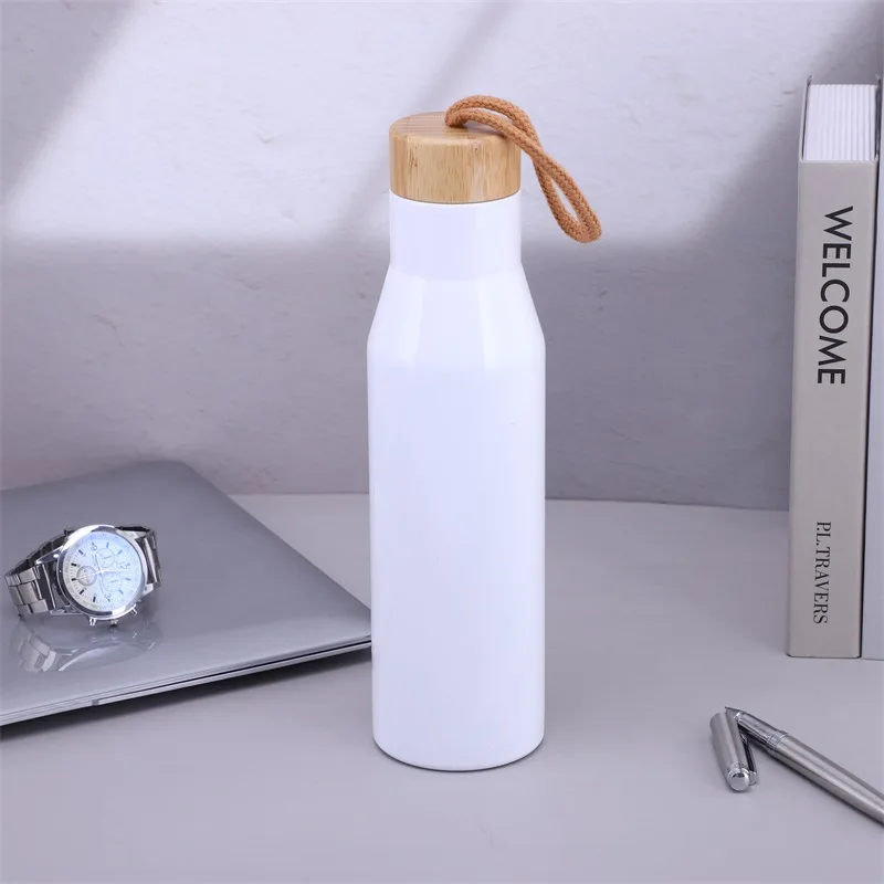 Feiyou Custom Logo 500ml Vacuum Insulation Cup 304 Stainless Steel Outdoor Sports Water Cup with Rope Stopper Cover