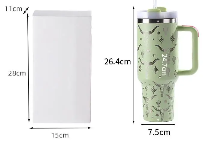 GC 40oz стакан с вакуумной изоляцией из нержавеющей стали бутылка для воды чашки крышками и соломкой многоразовая чашка