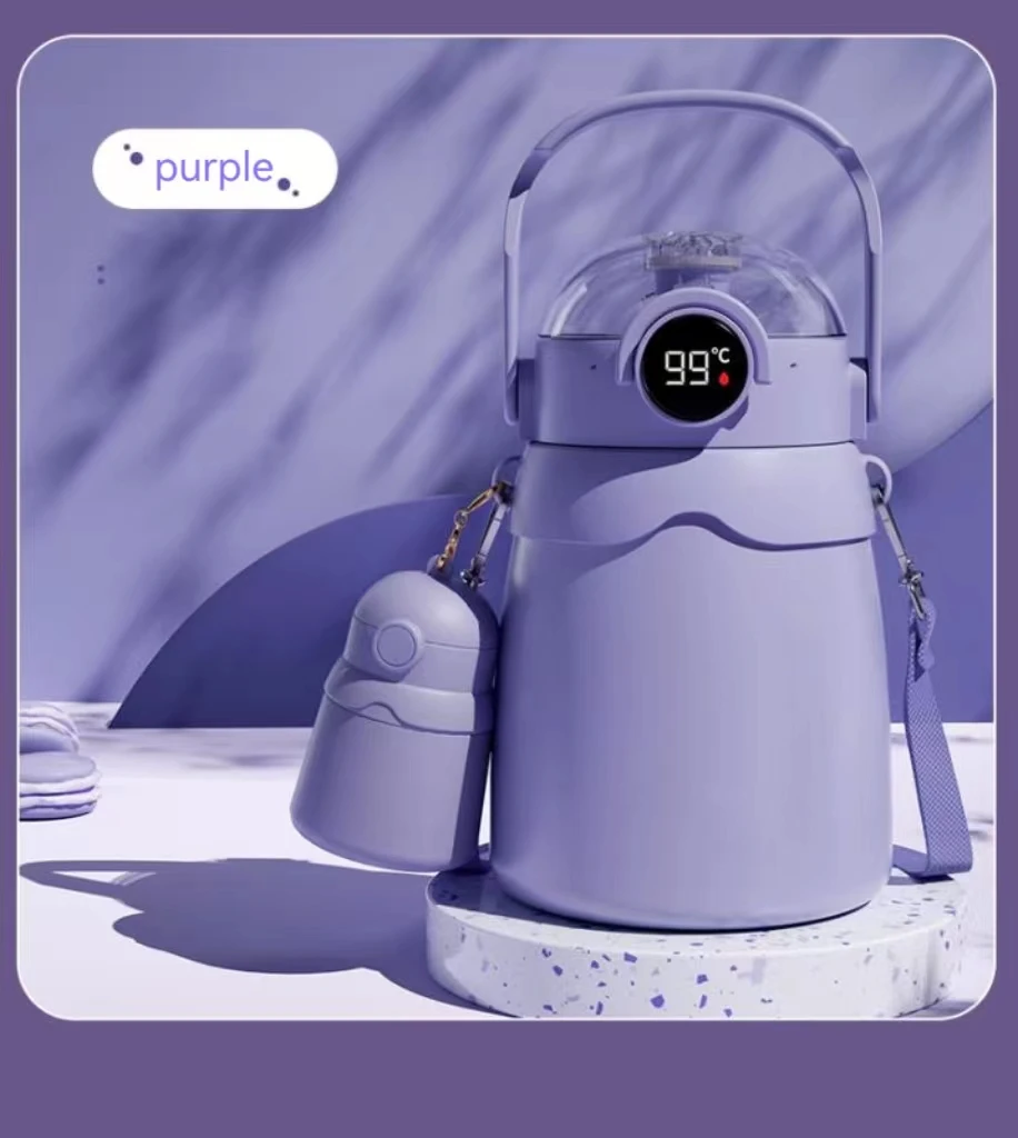 Smart Water Bottle with The Current Popular LED Temperature Display Thermos Cup Large Capacity 316 Stainless Steel Cute Vacuum