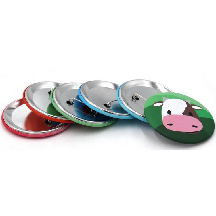 China factory to wholesale hot promotion gifts round shape badge 25-75mm logo custom 58mm tin badges