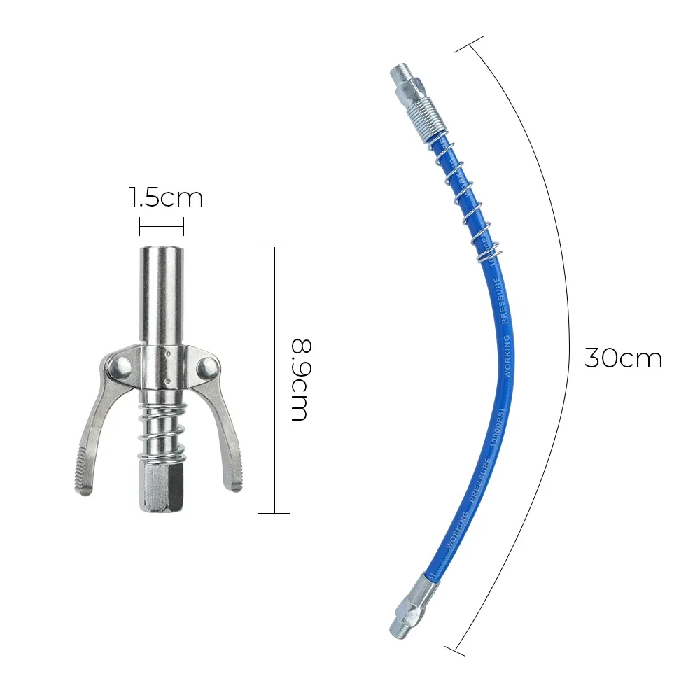 10000PSI High Pressure Grease Coupler Nozzle Hose Pump Syringe Grease Gun NPT1/8 Adapter Brake Oil Change Tools Car Accessories