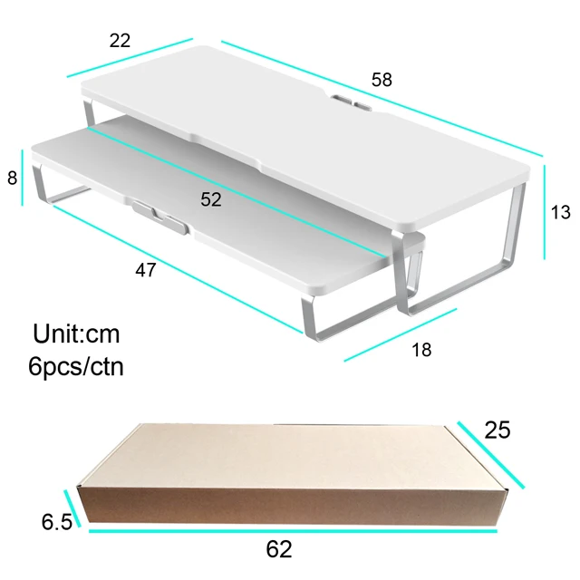 Keypoint ODM Высокое качество двойной комбинированный двойной хранилище с подставкой для телефона Подставка для монитора подставка для ноутбука
