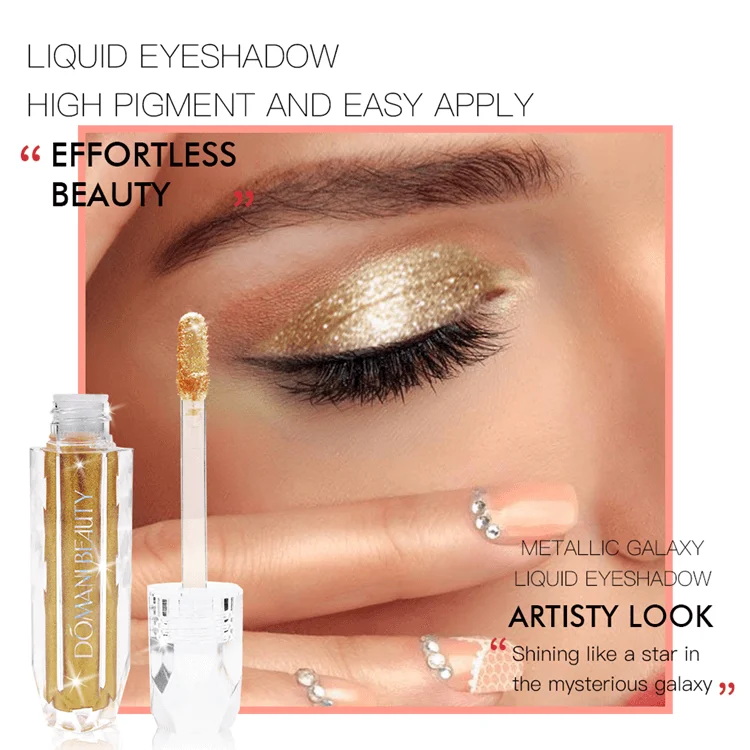  Водостойкая блестящая Кисть для макияжа Domani Beauty оптом под заказ частная этикетка одиночные жидкие тени