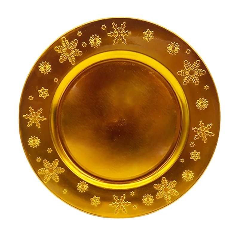 ZY20A-195 wholesale 13 inch diameter 2020 wedding party  plastic charger plate