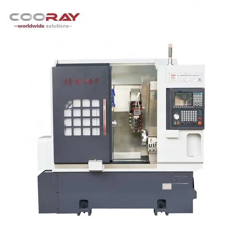 CK46-4+4+Y turning and milling machine tool Turret Type Slant Bed Lathe Tailstock
