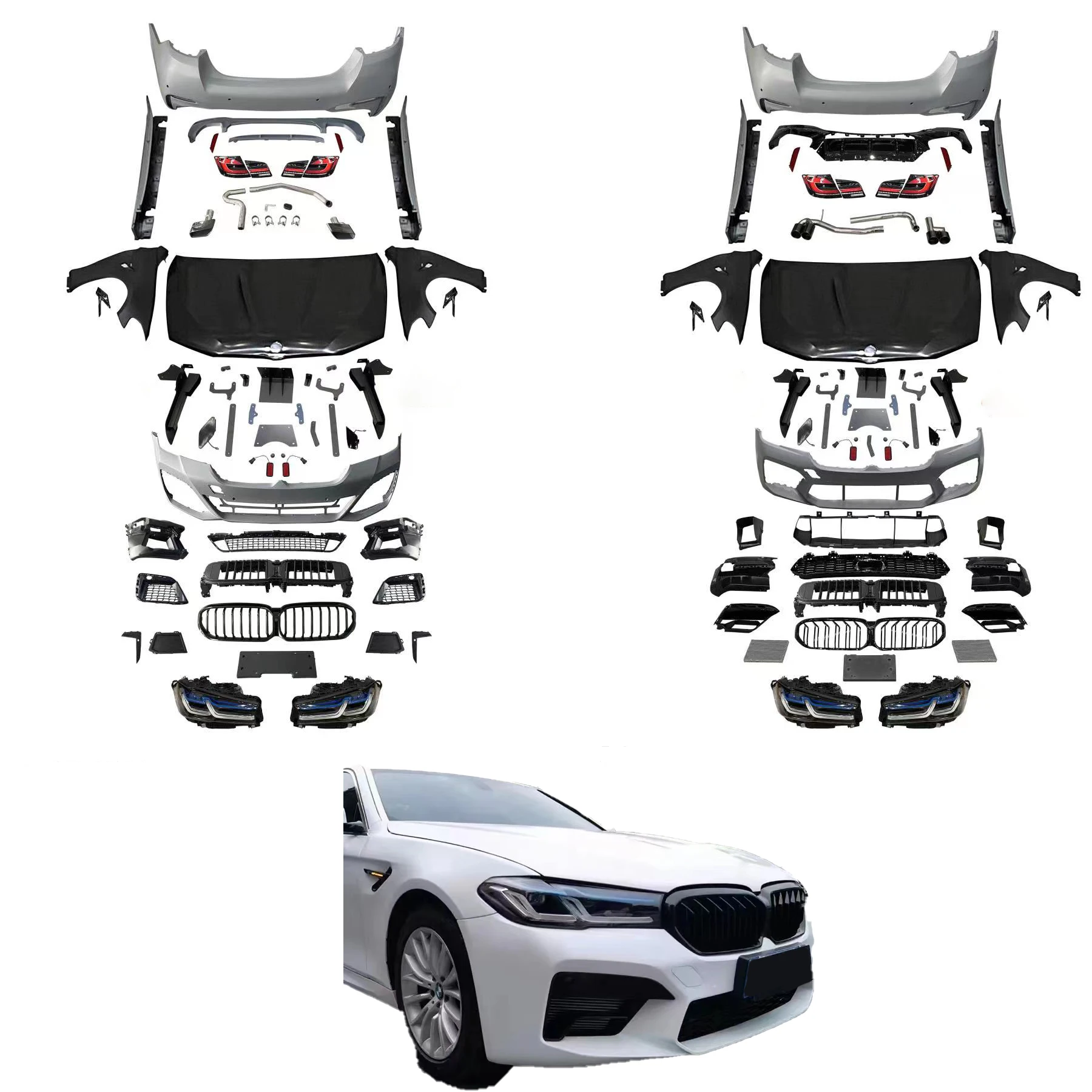F10 F18  Upgrade To G30 G38 Lci M5 MT Style Bodykit For Bmw F10 F18 Accessories Bodykit 5 Series F10 F18 Body Kit