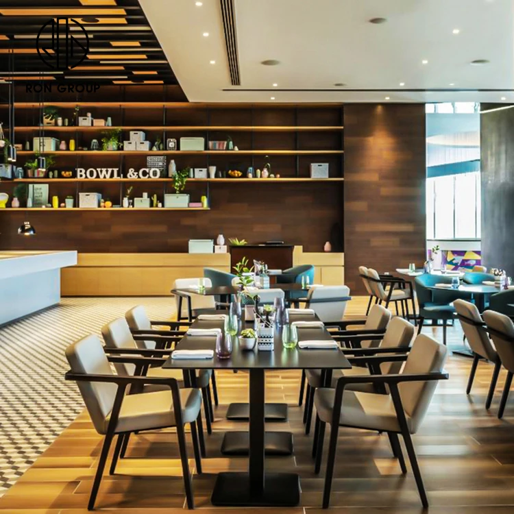 3D design custom restaurant furniture nordic style cafe banquette restaurant indoor table and chair booth seating sofa
