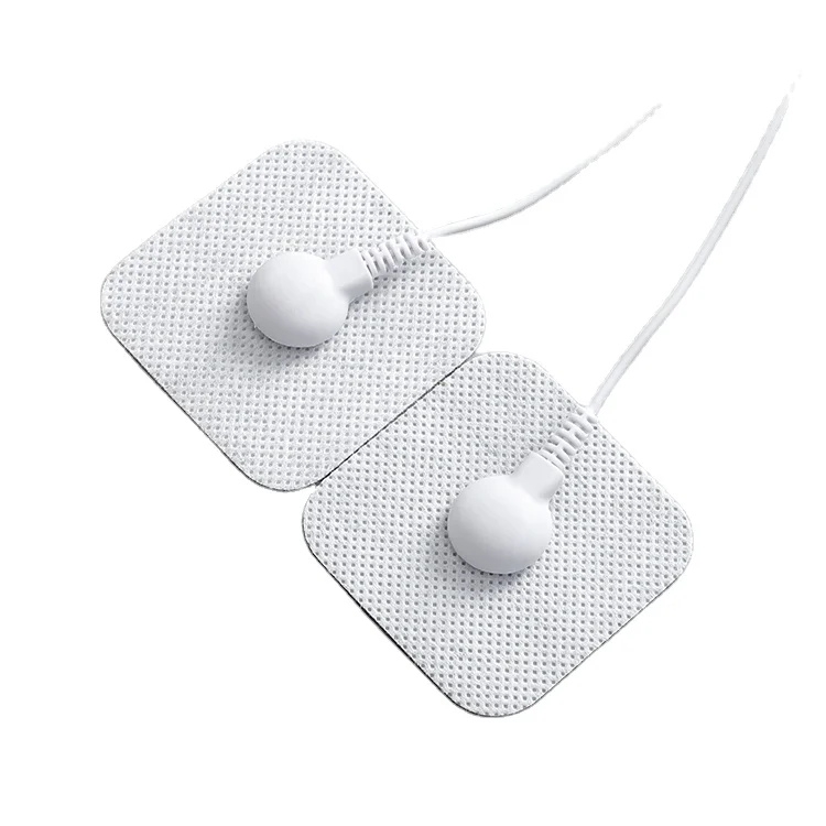 SKYFOREVER Factory price high-conductivity 50*50MM TENS PADS 3.5/3.9MM snap adhesive electrodes pads for ems/tens machine
