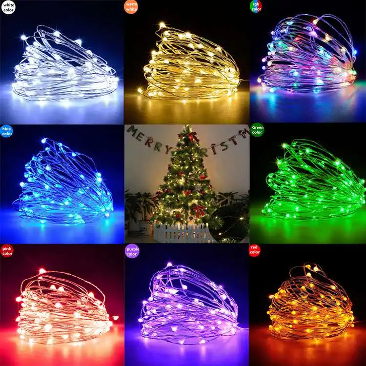 2*AA Battery Powered  Led Mini Copper Wire String Lights for Bedroom Christmas Parties Wedding Centerpiece Decoration(3M 30LED)