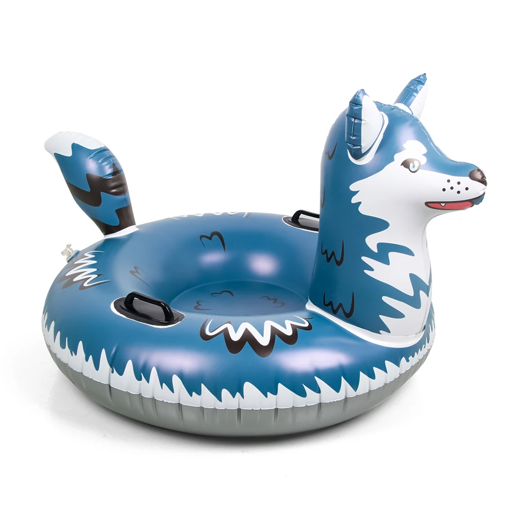 inflatable snow tube wolf snow sled