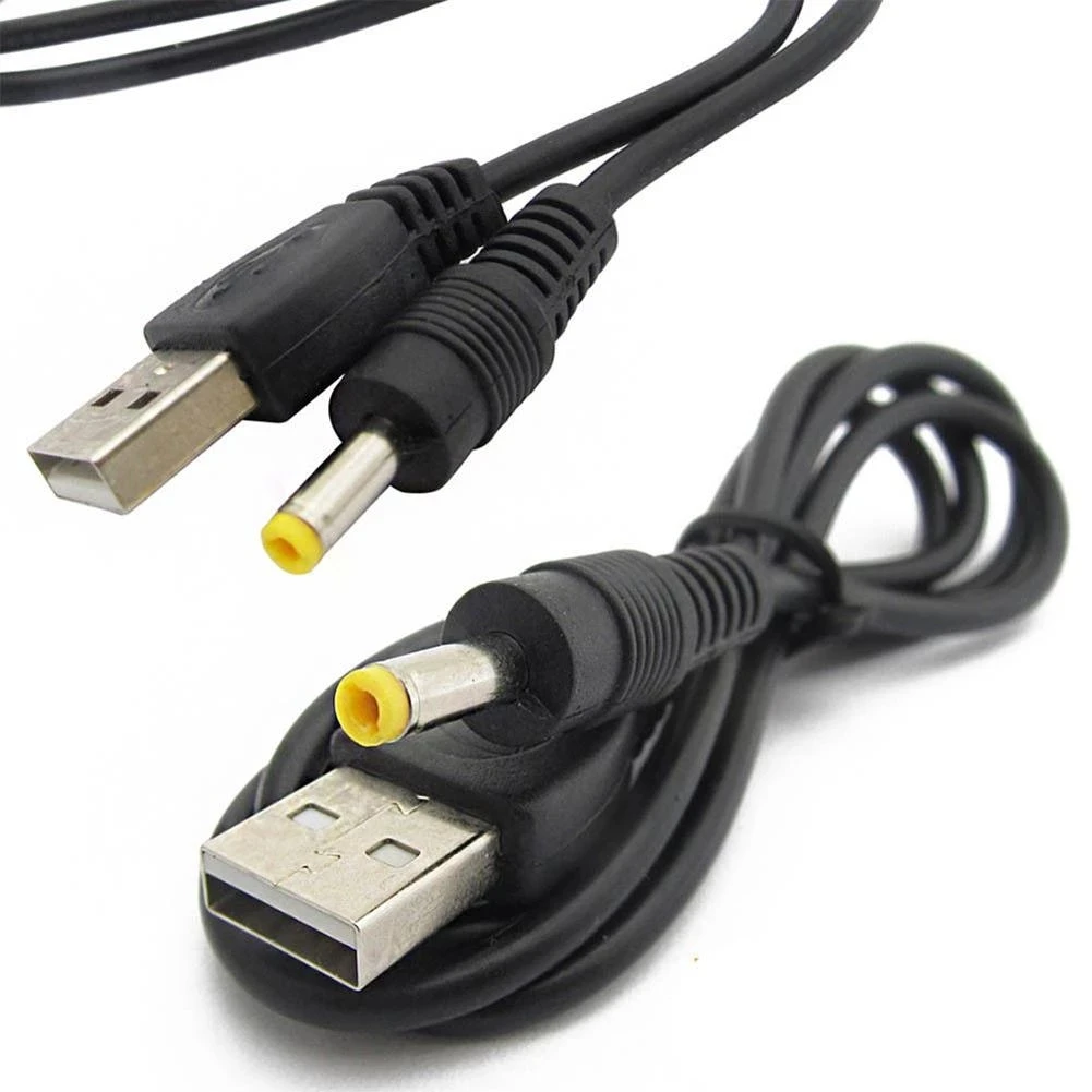 DC 5521 Красный Черный зарядный шнур для Sony PSP 1000/2000/3000 Цилиндрический разъем кабель питания от USB
