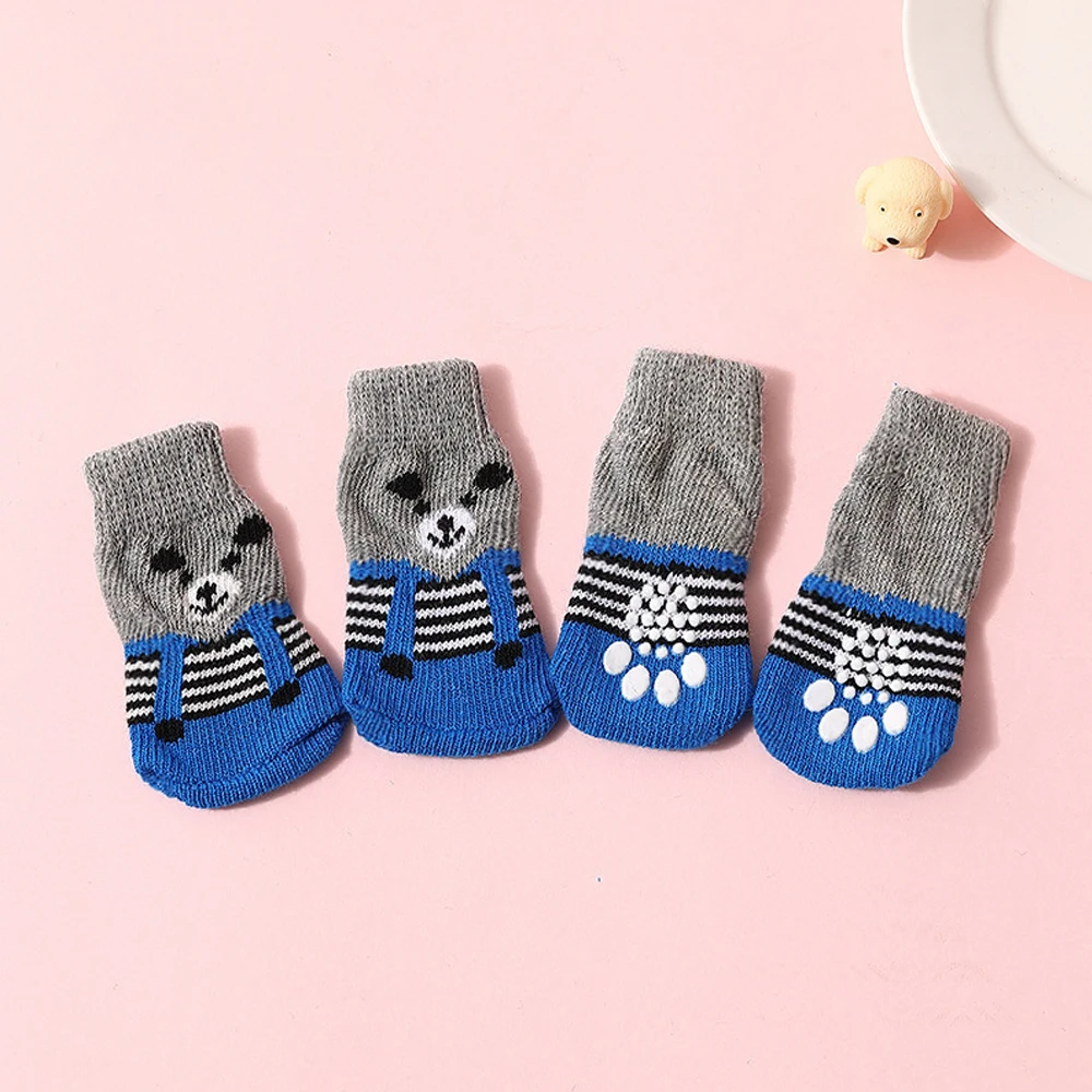 Pet socks non-slip warm cat cute foot cover suitable for small and medium Chihuahua Teddy supplies