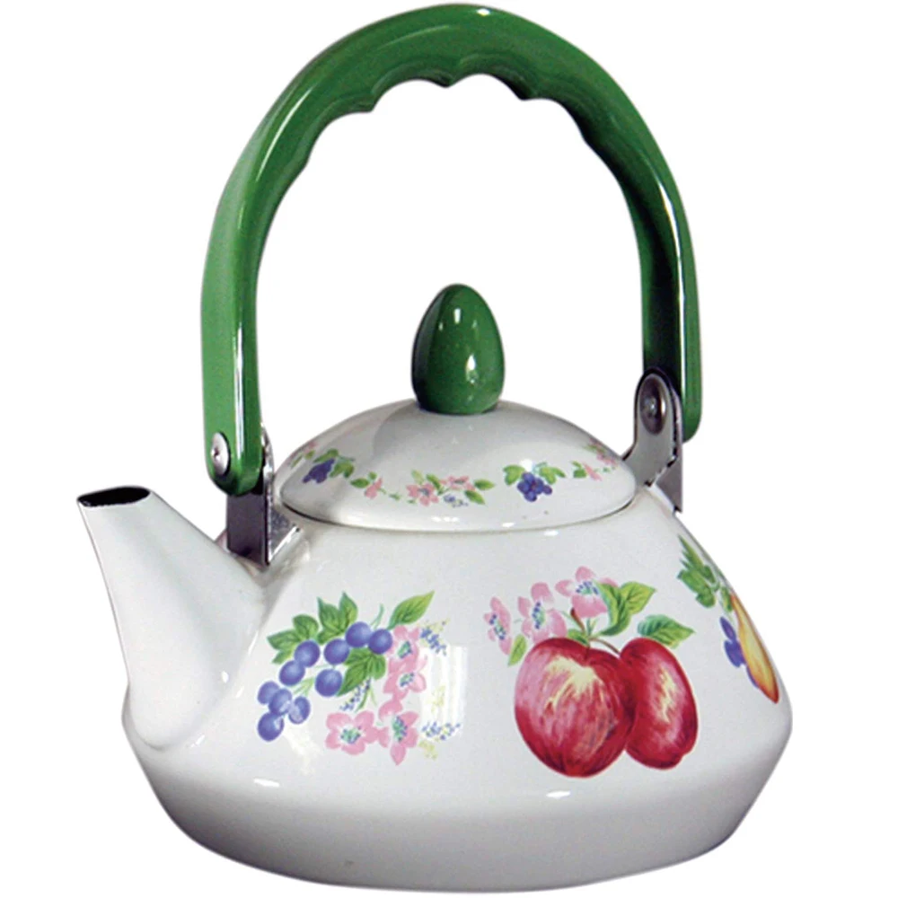 20l flowers eagle enamel coated camping coffee kettle with stainless steel rim