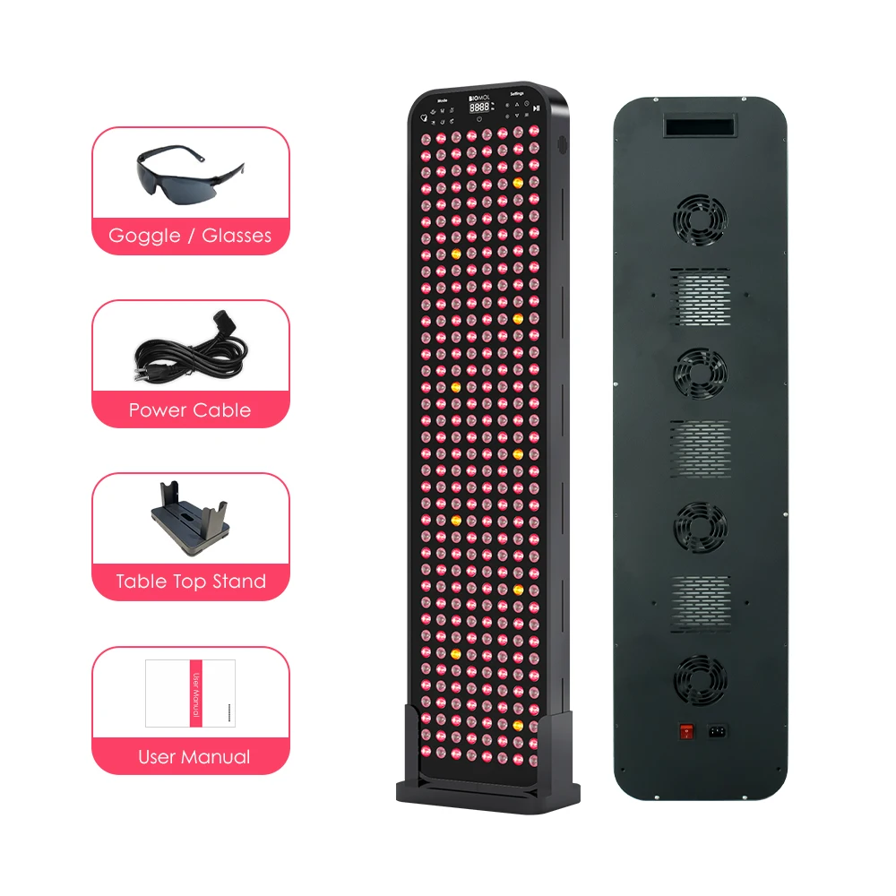 Биомол H1520 высокое качество Голосовое управление светодиодная красная световая терапевтическая панель с подставкой для домашнего