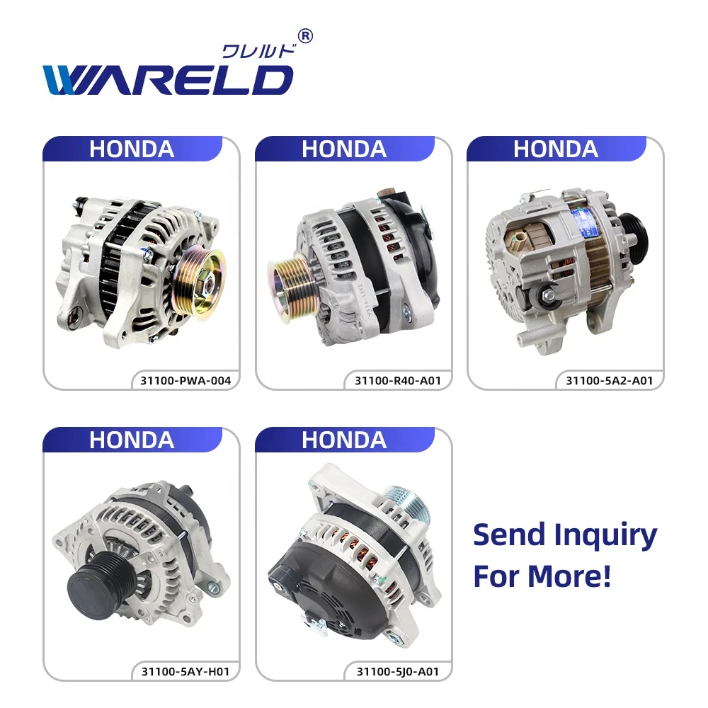 Автомобильный генератор переменного тока 31100-RNA-A01 31100-R1P-H01 в сборе для Honda ACCORD CIVIC HATCHBACK HRV CRV CITY CROSSTOUR FIT ODYSSEY