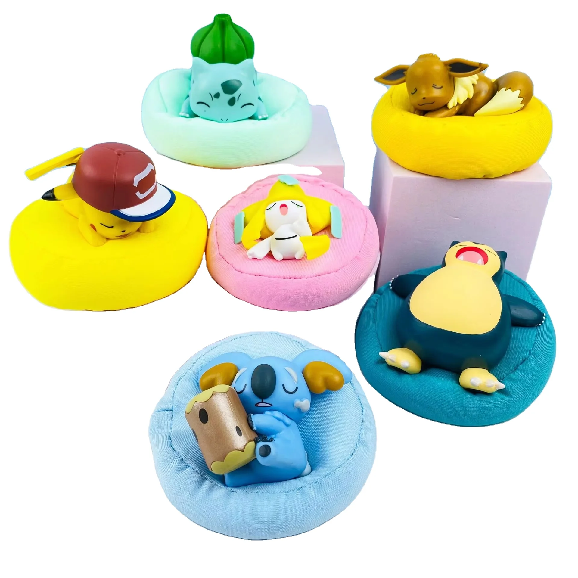 Pokemone Squirtle Charmander Pikachu Scene Boxed Figure Gift Box Pokemone Figure Toys